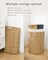 Laundry Hamper Round 19.0 Gal (72 L) Handwoven Rattan Laundry Basket, Large Wicker Laundry Hamper with Removable Laundry Bag Handles 2 Mesh Bags for Bathroom Living Room Natural